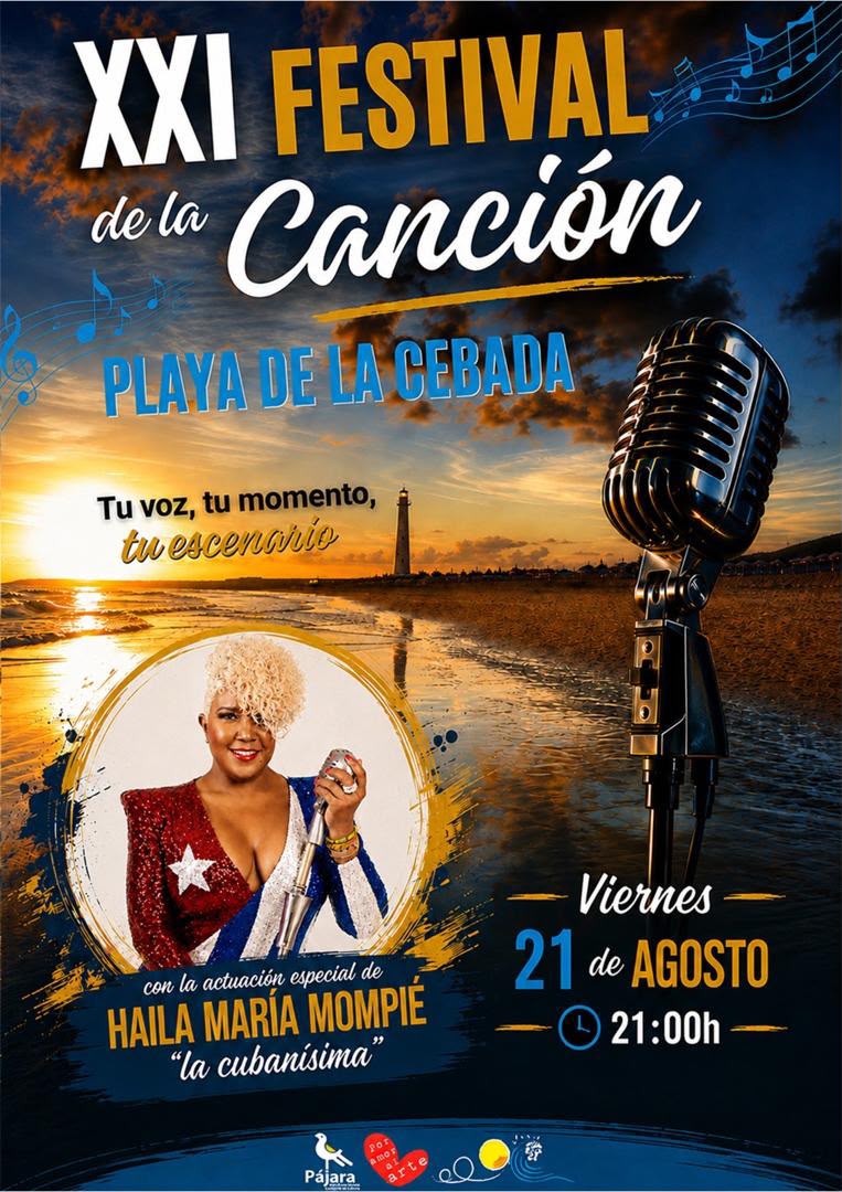 Cartel XXI Festival de la Canción — Playa de la Cebada